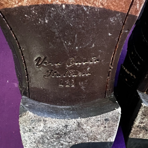 Antonio Maurizi Men's Leather Wingtip Oxfords US 9 1/2: EU 42 1/2 - Dark Coffee - Picture 8 of 10